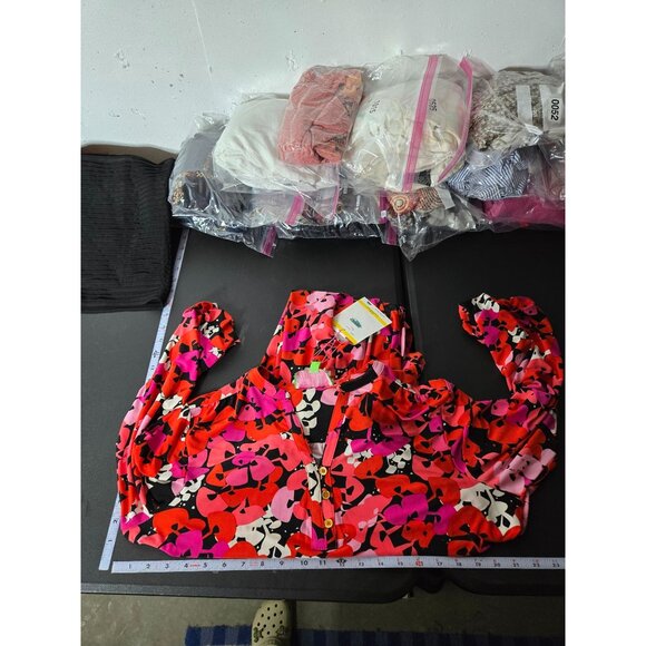 NWT Pappagallo Womens Multicolor Floral Long Sleeve Dress Medium Stretch Boho - Picture 7 of 12